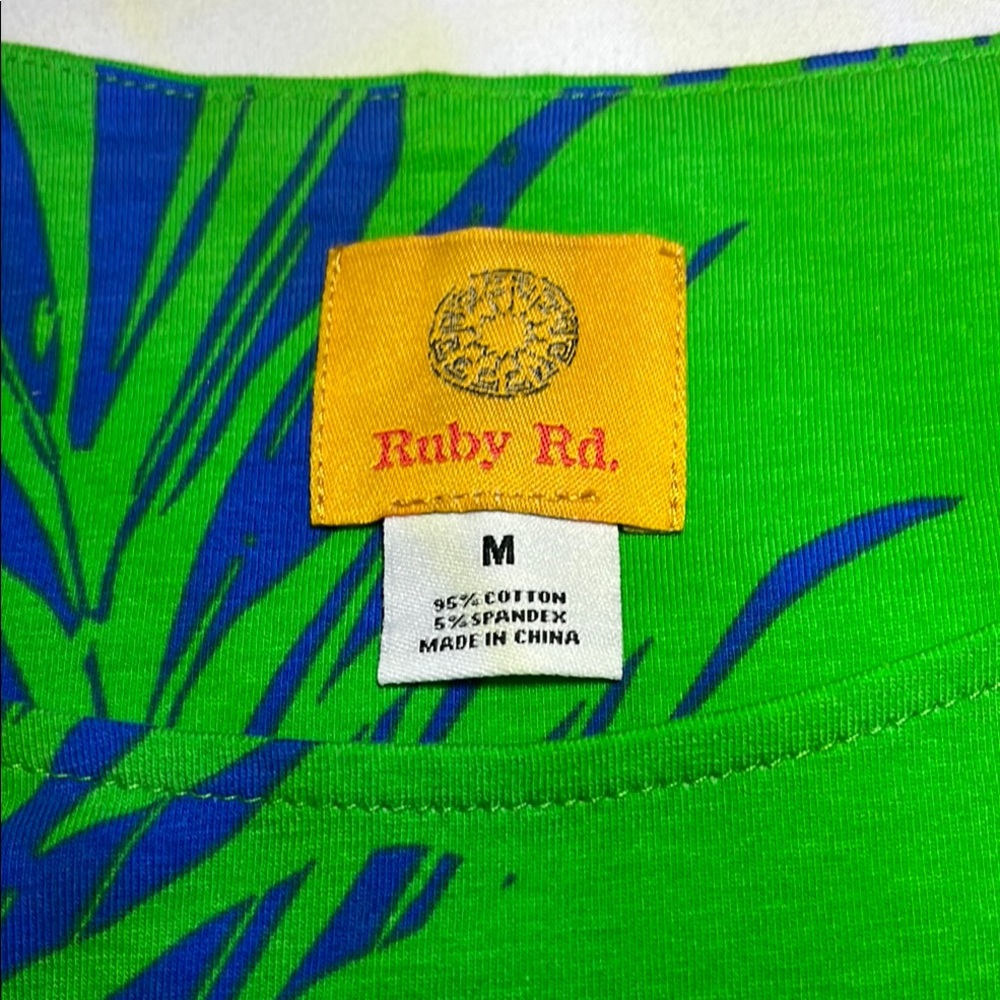 Ruby Rd. Green and Blue Top - Picture 2 of 9